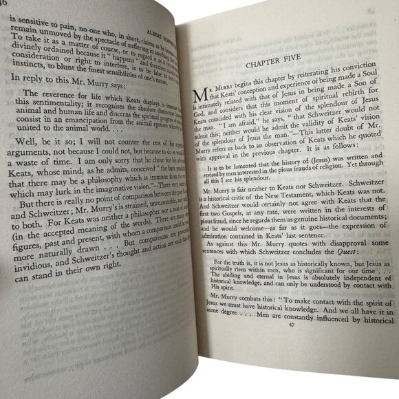 Albert Schweitzer A Vindication George Seaver HC 1950 First Edition James Clark - Picture 11 of 16